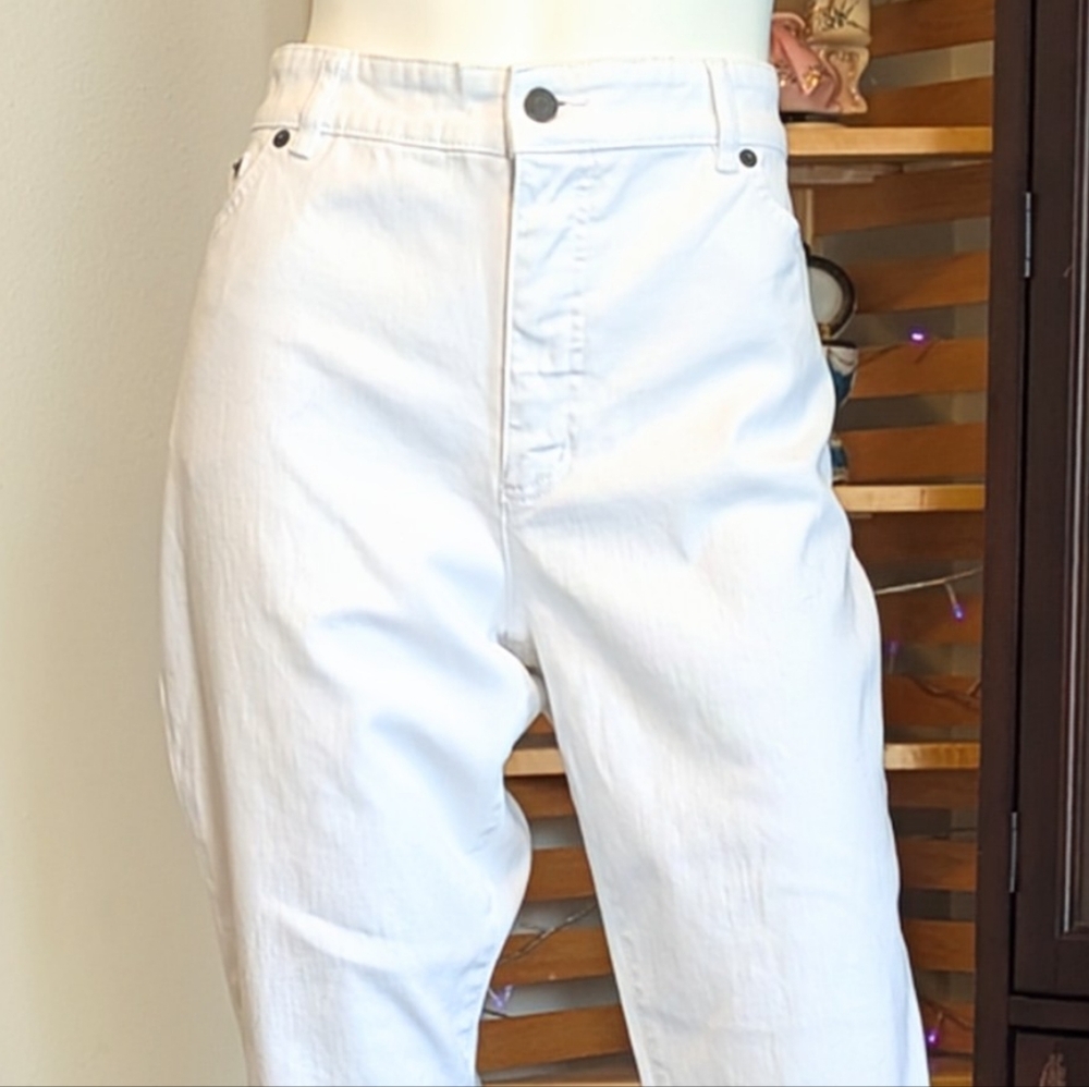 HP🐝NWOT Lauren Ralph Lauren Tall White Jeans - Picture 12 of 12